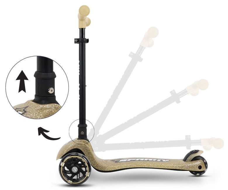 Hulajnoga trójkołowa balansowa Scooter Sparky Champagn Milly